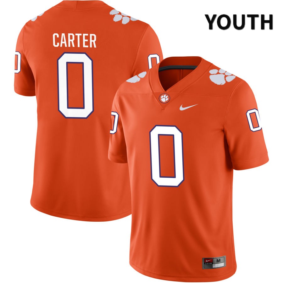 Youth Clemson Tigers Barrett Carter #0 College Orange NIL 2022 NCAA Authentic Jersey Hot BVQ58N3W